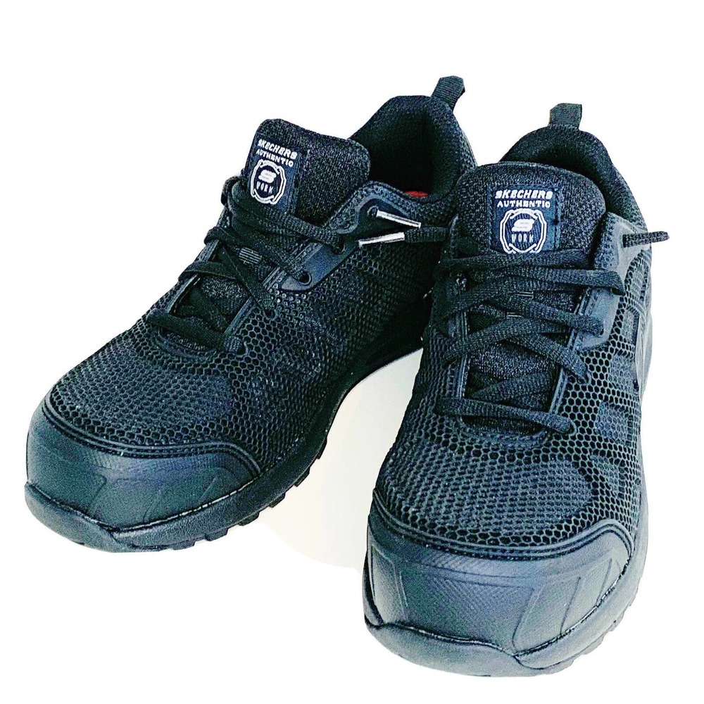 Womens Sketchers Steel Toe Work Shoes/sneakers Size 7.5 Black Comfy
